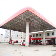 Canopy de postos de gasolina de estrutura de aço galvanizado